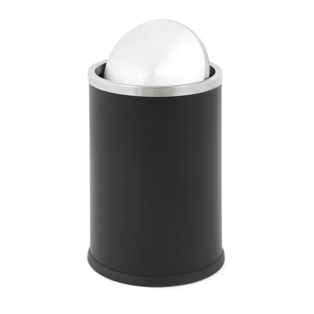 N° de l'image du produit 2 : Corbeille à papier Swing, avec clapet oscillant, 10 litres, noir