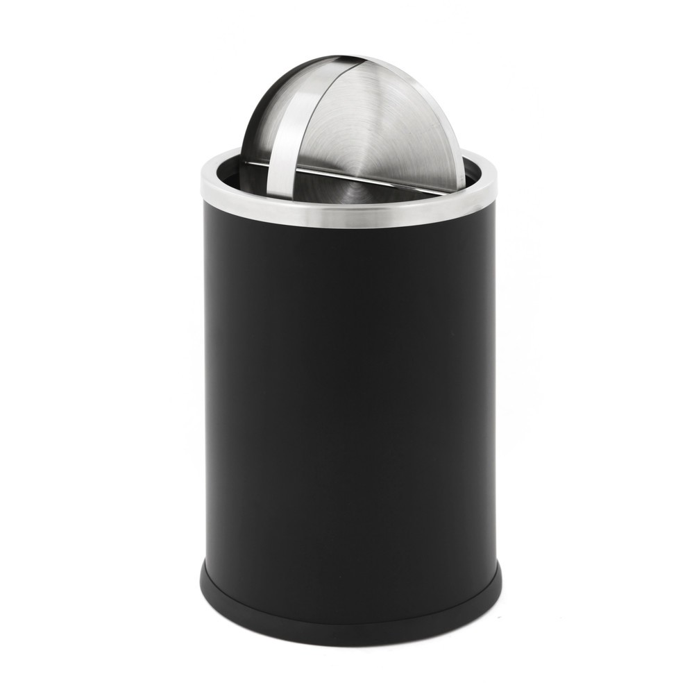 N° de l'image du produit 3 : Corbeille à papier Swing, avec clapet oscillant, 10 litres, noir