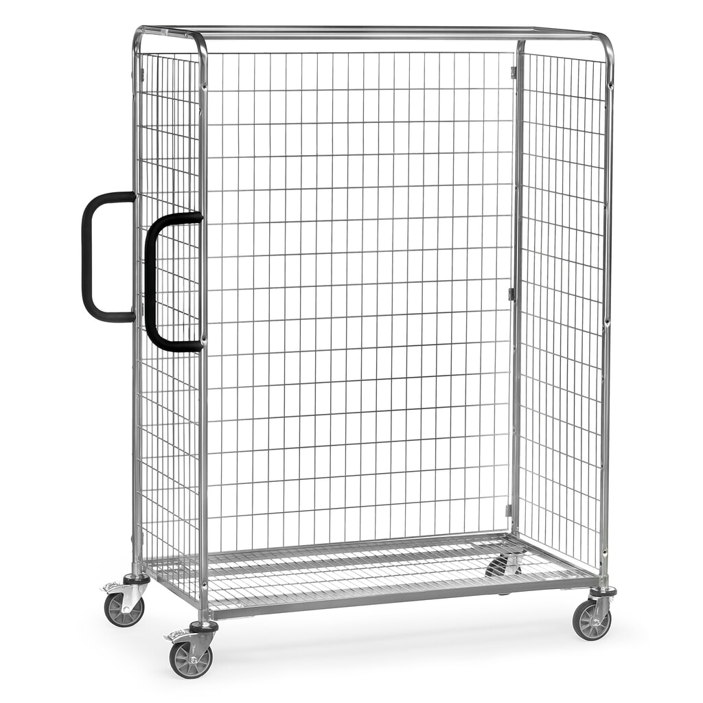 Illustration du produit: Paroi arrière grillagée pour chariot de préparation de commandes fetra®, Hxl 1 625 x 650 mm
