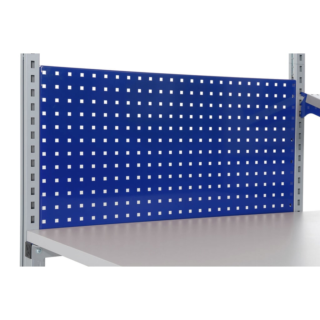 Paroi arrière perforée pour les Rocholz tables d’emballage FLEX, H x l x P 100 x 1 000 x 30 mm N° de l'image du produit 2 : Paroi arrière perforée pour les Rocholz tables d’emballage FLEX, H x l x P 100 x 1 000 x 30 mm