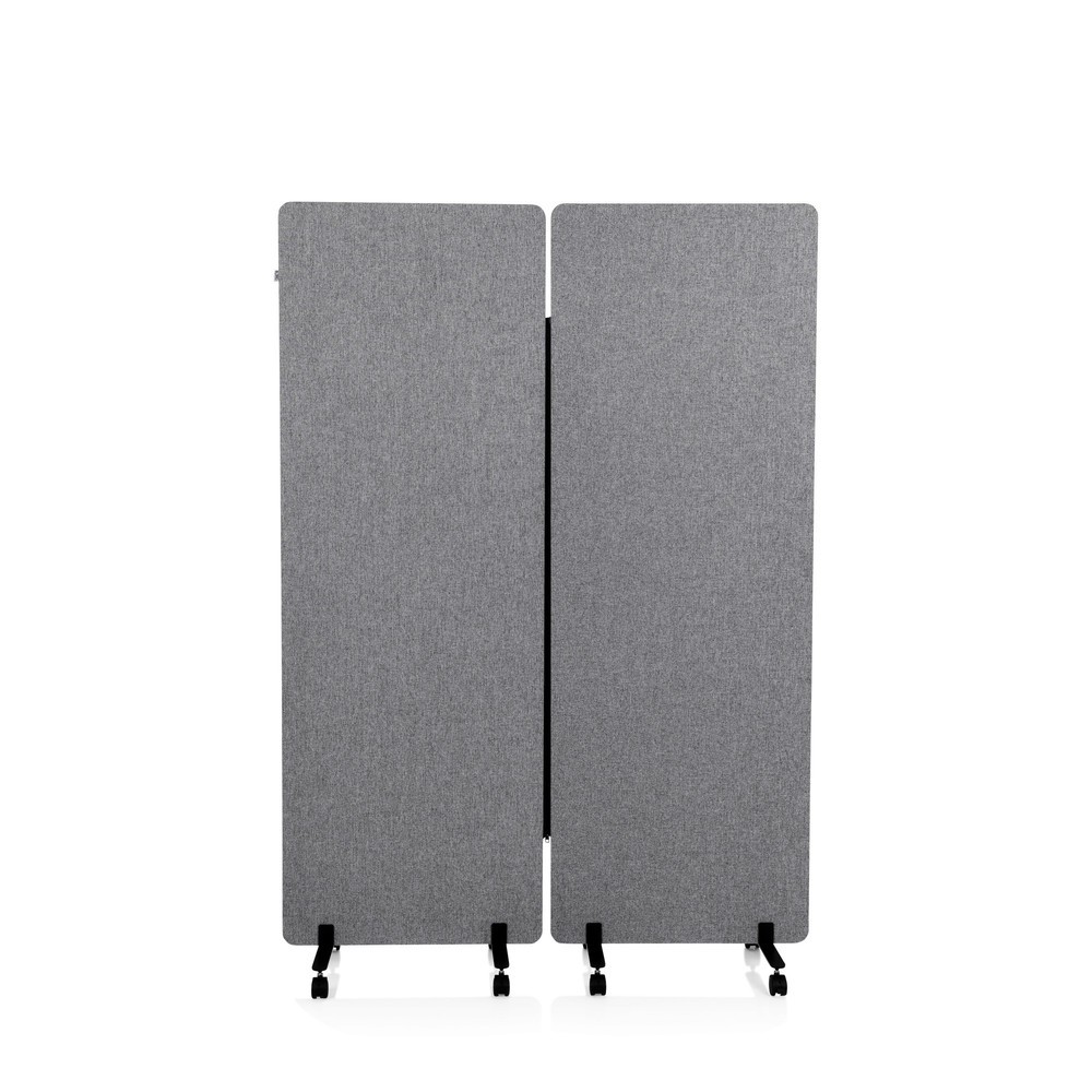 Numéro de l'image du produit 1: Système de parois de séparation mobiles acoustiques hjh OFFICE FLEXMIUT, lot de 2, gris foncé