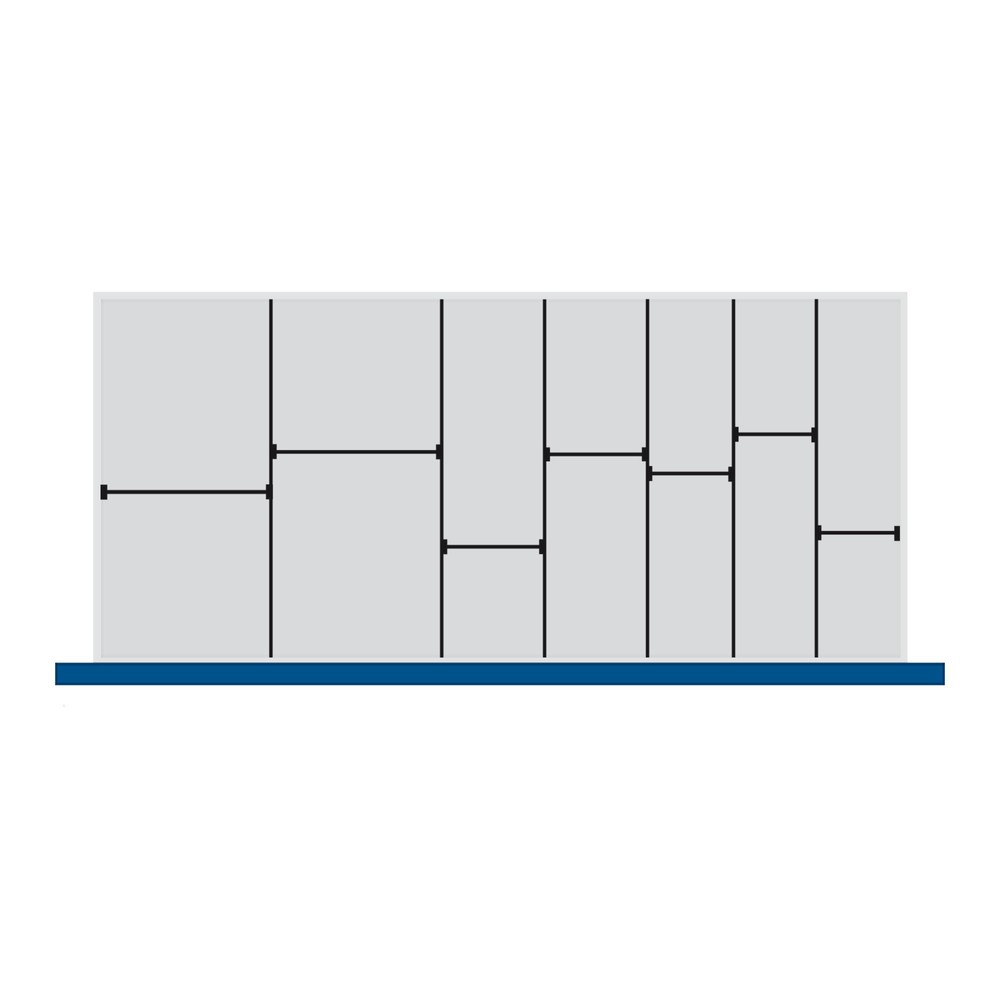 Illustration du produit: Parois enfichables et cloisons de séparation pour armoire à tiroirs bott cubio, 6 parois de séparation, hauteur de façade 100/125 mm