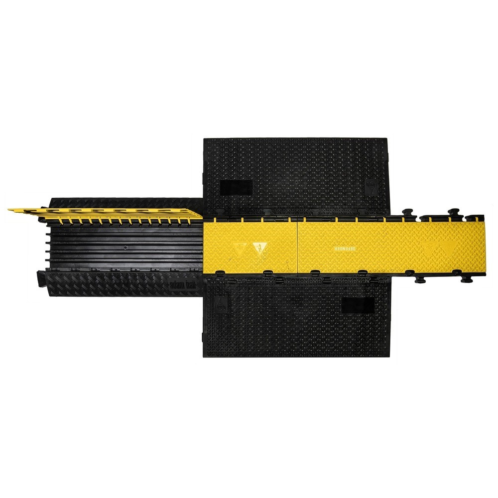 Numéro de l'image du produit 4: Partie centrale du passage de câbles Defender® MIDI 5 2D by Adam Hall, 5 canaux, noire/jaune
