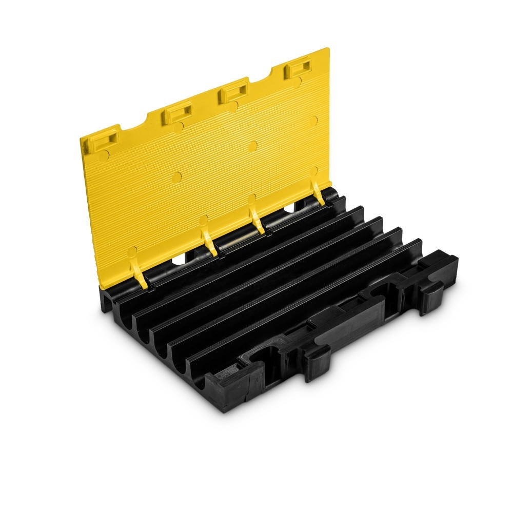 Numéro de l'image du produit 2: Partie centrale du passage de câbles Defender® MIDI 5 2D by Adam Hall, 5 canaux, noire/jaune, demi-version