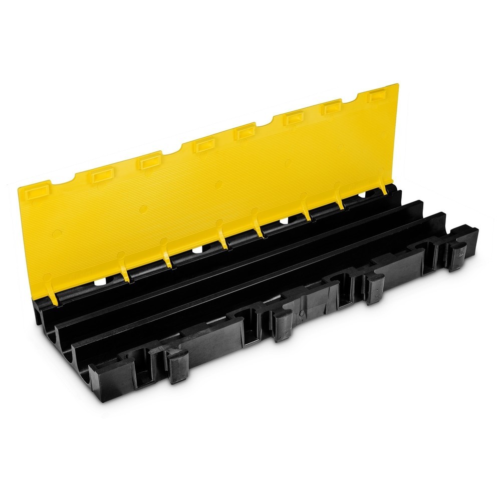 Numéro de l'image du produit 6: Partie centrale du passage de câbles Defender® MIDI 3 2D by Adam Hall, 3 canaux, noire/jaune