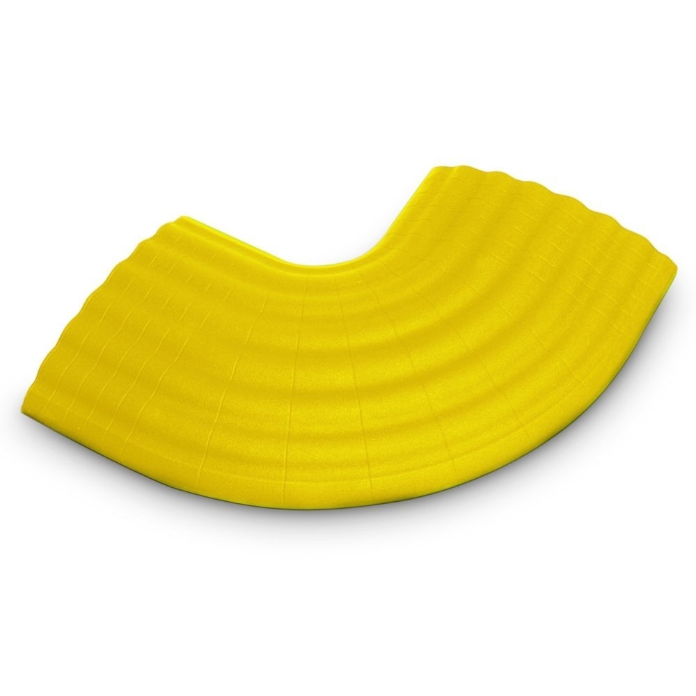 Numéro de l'image du produit 1: Passage de câbles Defender® OFFICE by Adam Hall, incurvation de 90°, 4 canaux, jaune