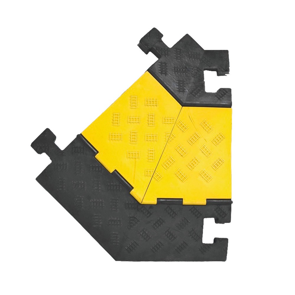 Numéro de l'image du produit 1: Passage pour câbles, enfichable, raccord coudé gauche, noir/jaune