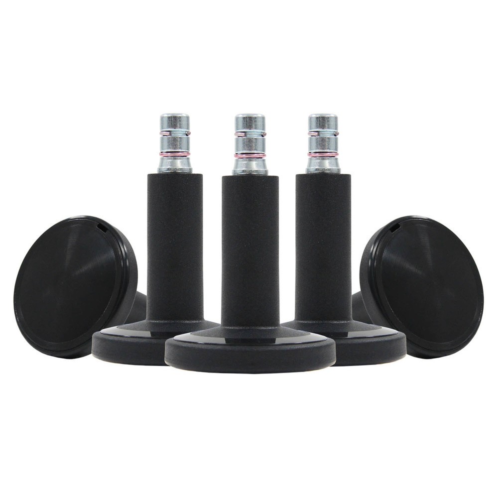 Numéro de l'image du produit 3: 5x patins de sol hjh OFFICE STATO-M tige 11 mm / 60 mm pieds, (lot de 5), noir