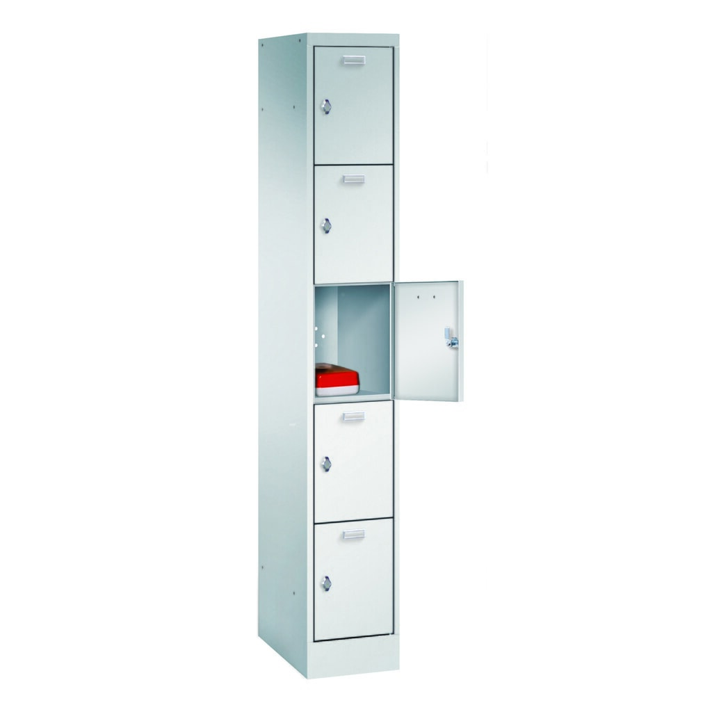 PAVOY Meuble coffre-fort, 5 casiers, fermeture à loquet rotatif, HxlxP 1 950 x 300 x 500 mm, largeur de compartiment 300 mm N° de l'image du produit 1 : PAVOY Meuble coffre-fort, 5 casiers, fermeture à loquet rotatif, HxlxP 1 950 x 300 x 500 mm, largeur de compartiment 300 mm