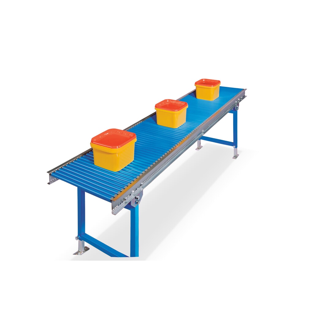 N° de l'image du produit 3 : BLUME petit convoyeur à rouleaux, rouleaux en plastique Ø 20 mm, axe à ressort, L x l 2 000 x 400 mm