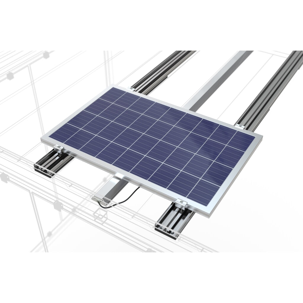 Système photovoltaïque et éclairage pour abri fumeurs wsm®, montage en usine Illustration du produit: Système photovoltaïque et éclairage pour abri fumeurs wsm®, montage en usine