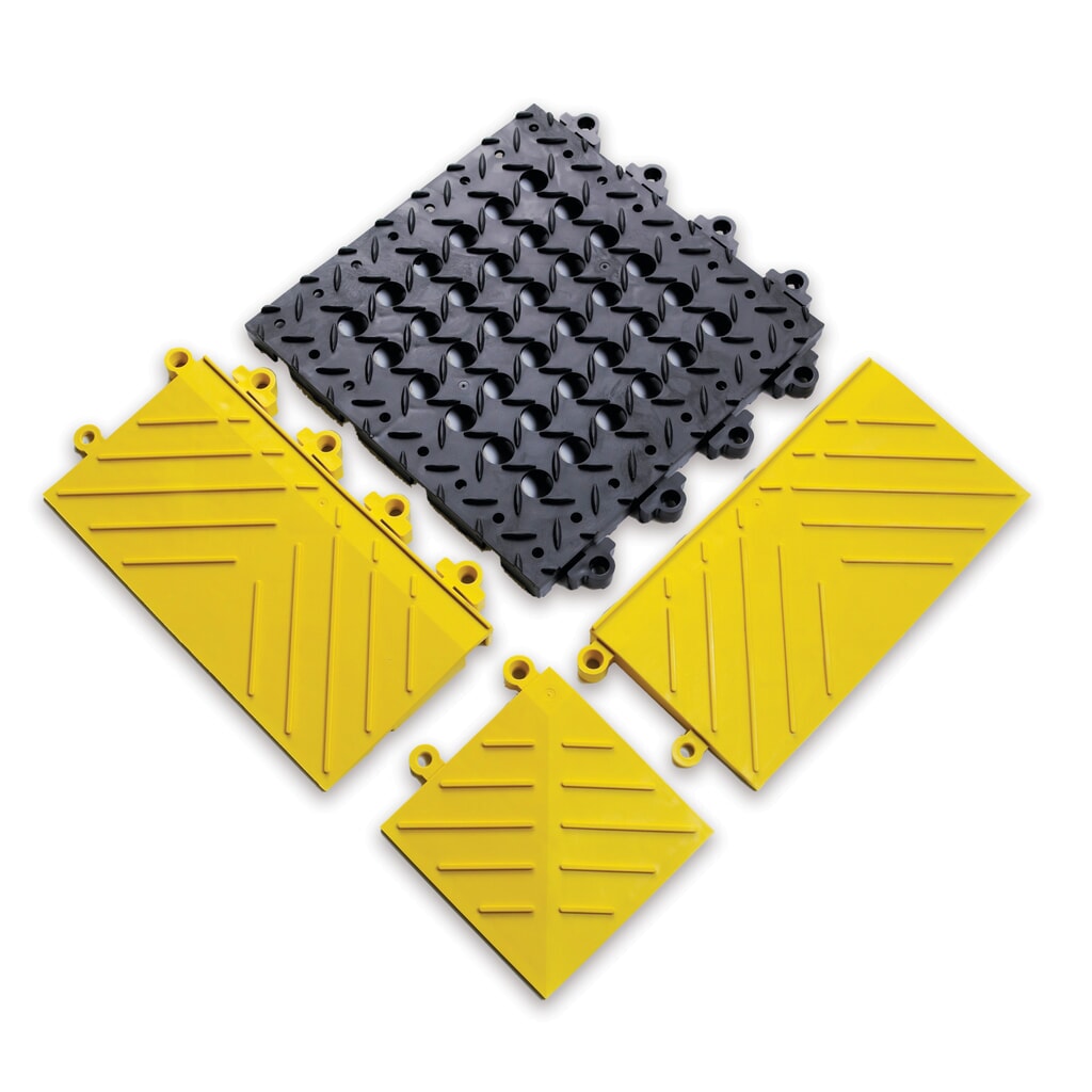 Carreau pour système enfichable de plaque de sol, PVC, perforé, l x P 305 x 305 mm, noir Illustration du produit: Carreau pour système enfichable de plaque de sol, PVC, perforé, l x P 305 x 305 mm, noir