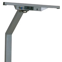N° de l'image du produit 1 : Pied avec lampe intégrée pour système de poste de travail Bedrunka+Hirth, 2&nbsp;prises
