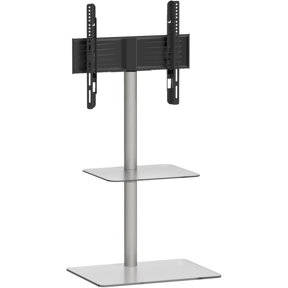 Numéro de l'image du produit 1: Pied TV Alani avec plateau intermédiaire, couleur argent