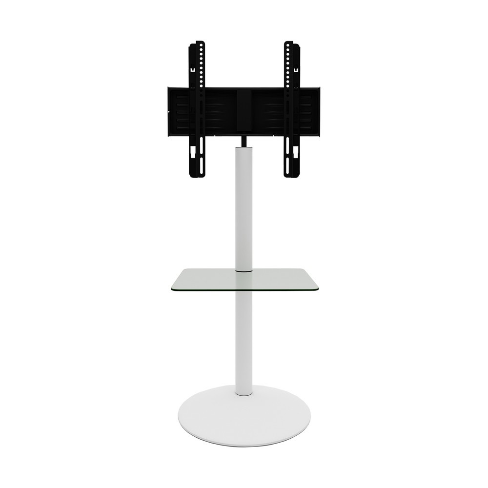 Numéro de l'image du produit 1: Pied TV Cirla avec plateau intermédiaire, blanc