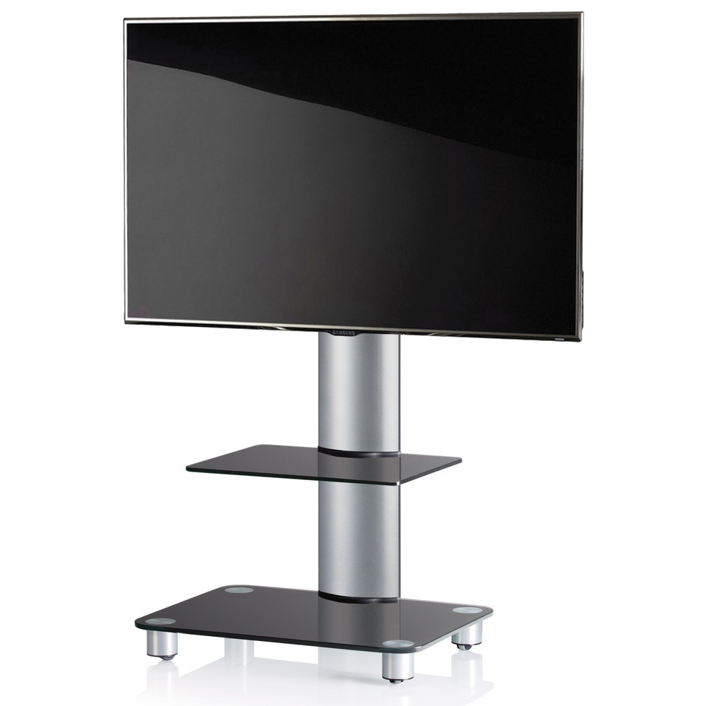 Numéro de l'image du produit 2: Pied TV Tosal avec plateau intermédiaire, couleur argent
