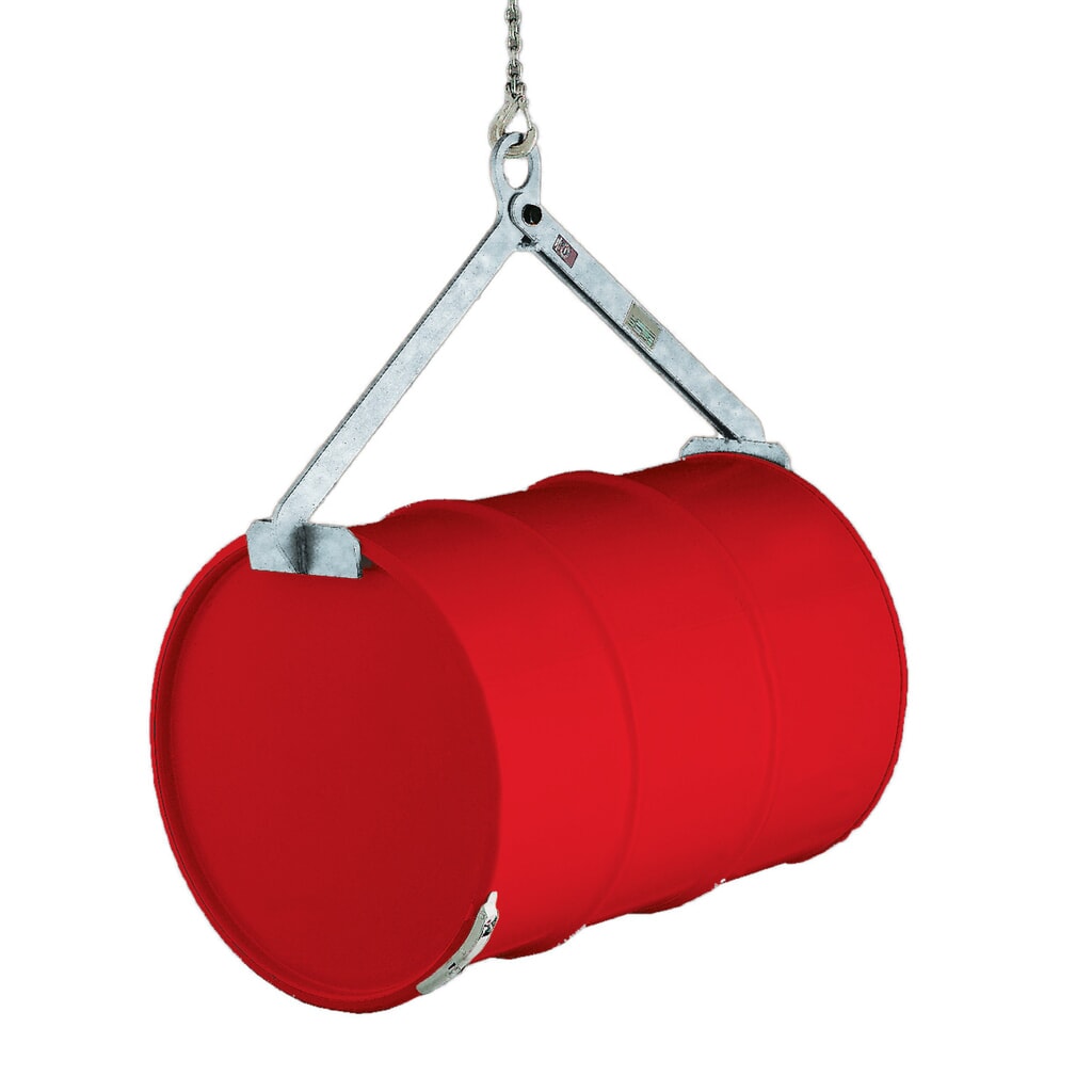 Pince à fûts couchés, capacité de charge 500 kg, fût Ø 650-950 mm, galvanisée à chaud Illustration du produit: Pince à fûts couchés, capacité de charge 500 kg, fût Ø 650-950 mm, galvanisée à chaud