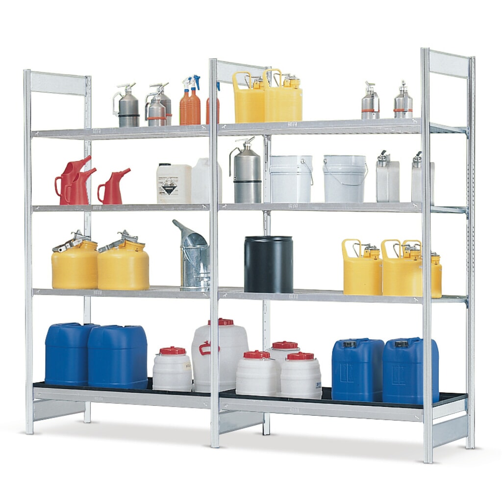 Illustration du produit: Plan de stockage pour rayonnage à matières dangereuses asecos®, pour liquides dangereux pour les eaux et agressifs, largeur 1 060 mm
