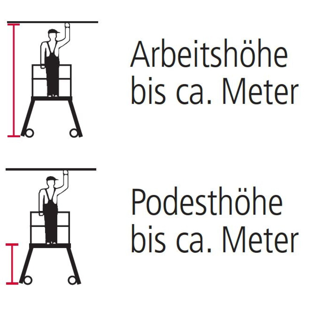 Échelle plate-forme KRAUSE®, mobile, hauteur déployée 0,70 m N° de l'image du produit 4 : Échelle plate-forme KRAUSE®, mobile, hauteur déployée 0,70 m