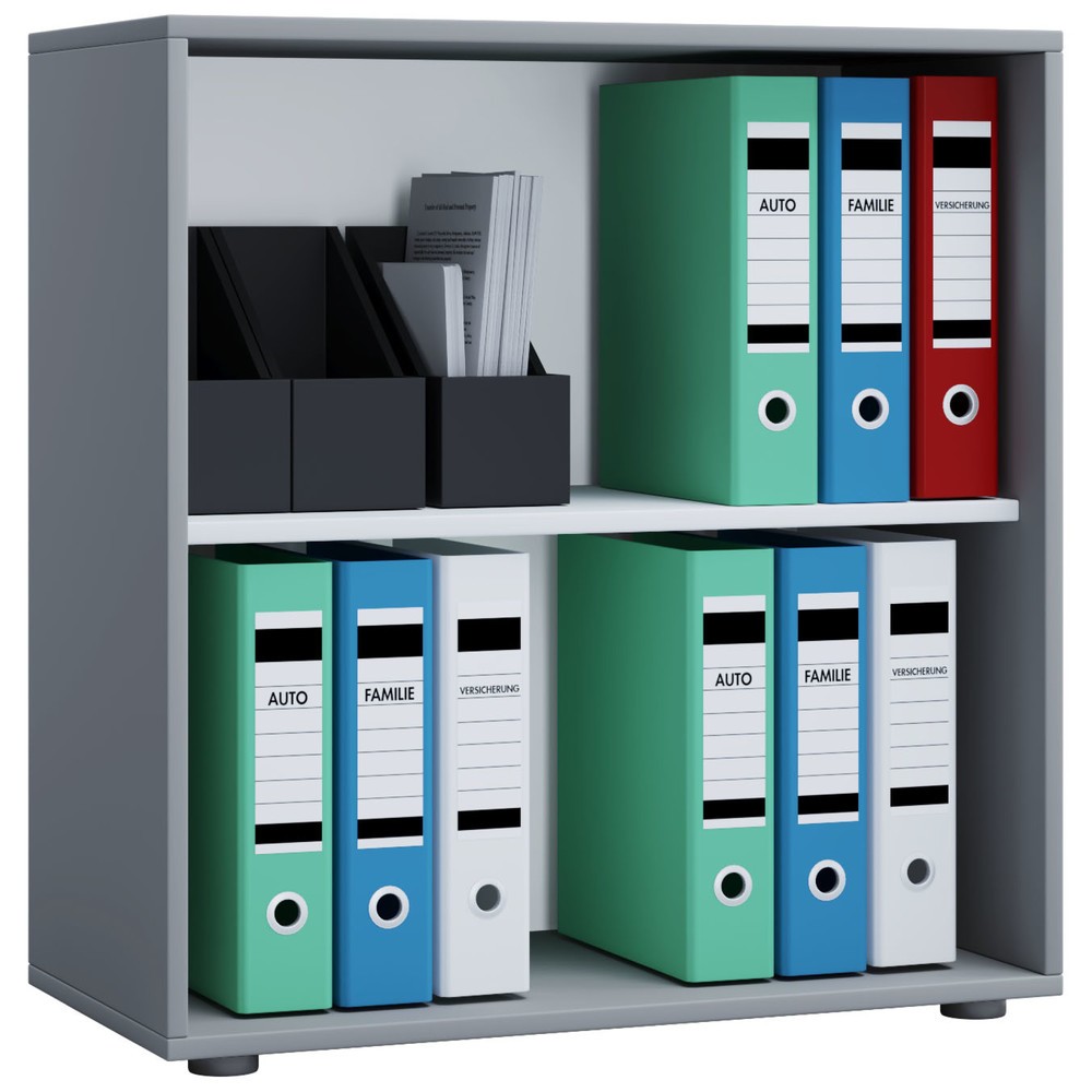Numéro de l'image du produit 1: Lona Tablette de bureau, 2 compartiments, HxlxP 740 x 700 x 400 mm, gris