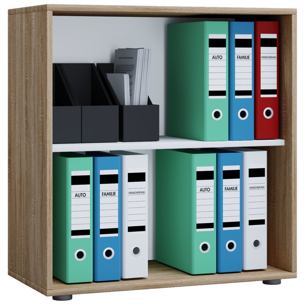 Numéro de l'image du produit 1: Lona Tablette de bureau, 2 compartiments, HxlxP 740 x 700 x 400 mm, chêne Sonoma
