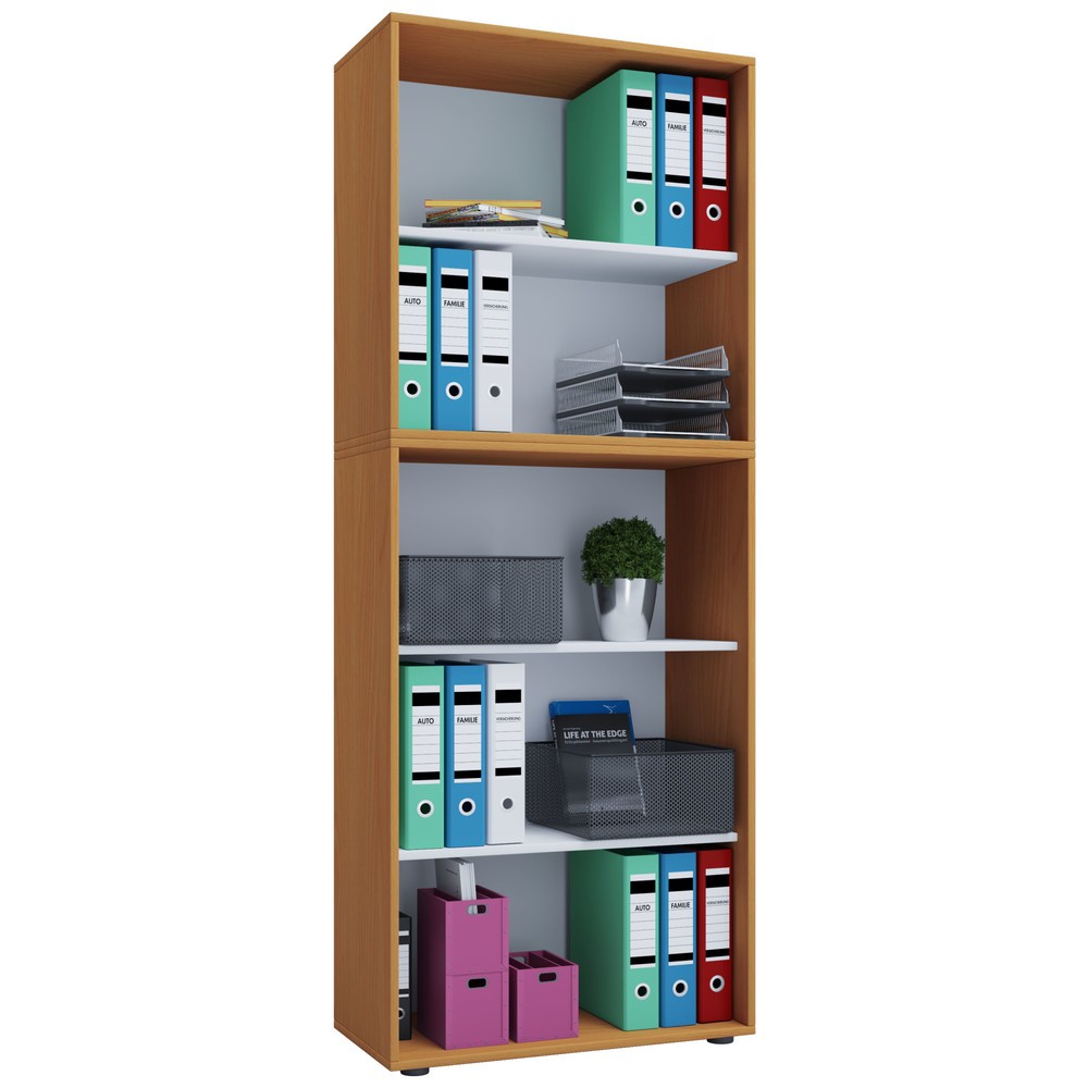 Numéro de l'image du produit 1: Lona Tablette de bureau, 5 compartiments, HxlxP 1,780 x 700 x 400 mm, hêtre