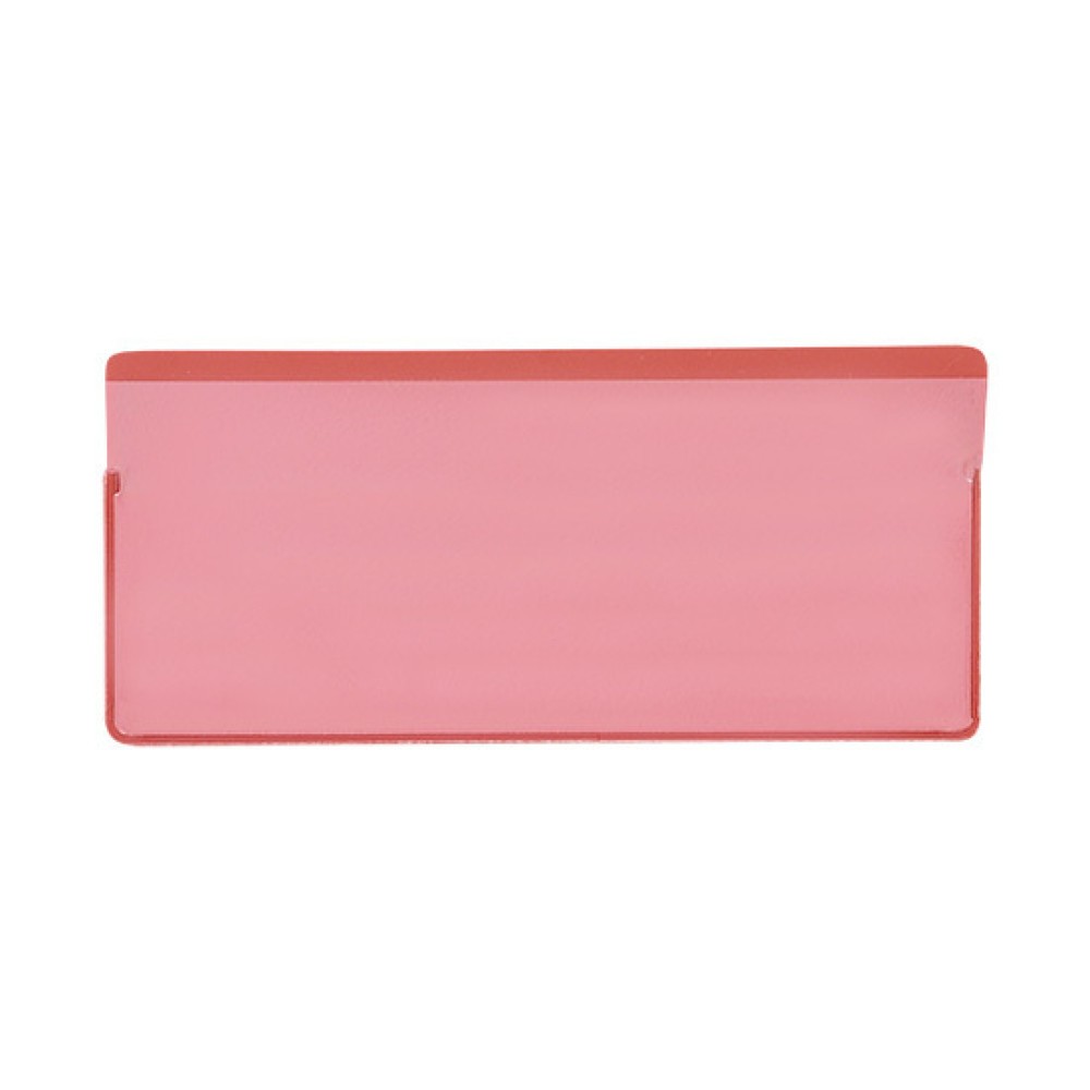 Numéro de l'image du produit 1: Poches magnétiques, Hxl 50 x 110 mm, insertion par en haut, 50 pcs/UV, rouges