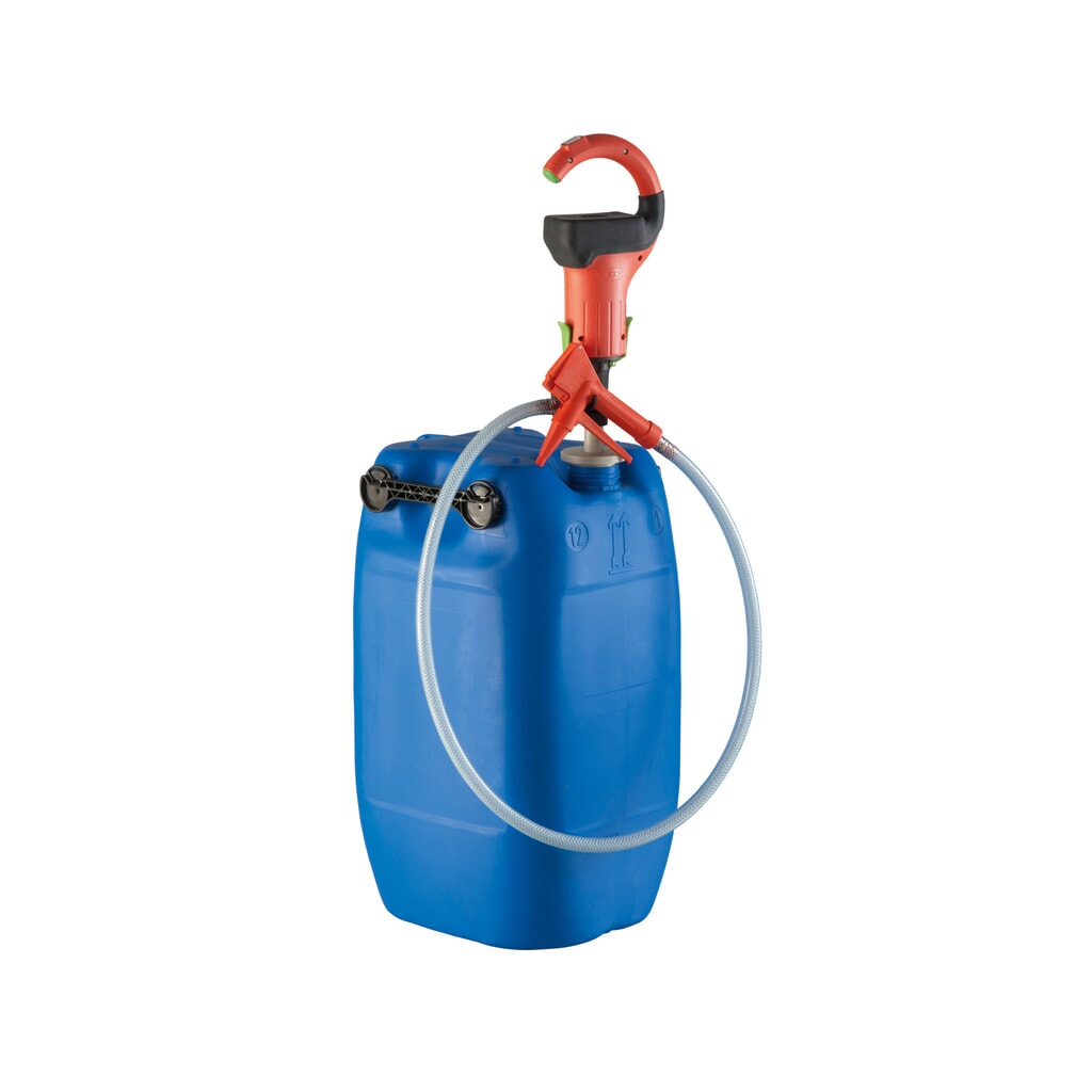 Pompe Combiflux avec moteur sans fil, puissance de refoulement max. 40 l/min, pour bidons Illustration du produit: Pompe Combiflux avec moteur sans fil, puissance de refoulement max. 40 l/min, pour bidons