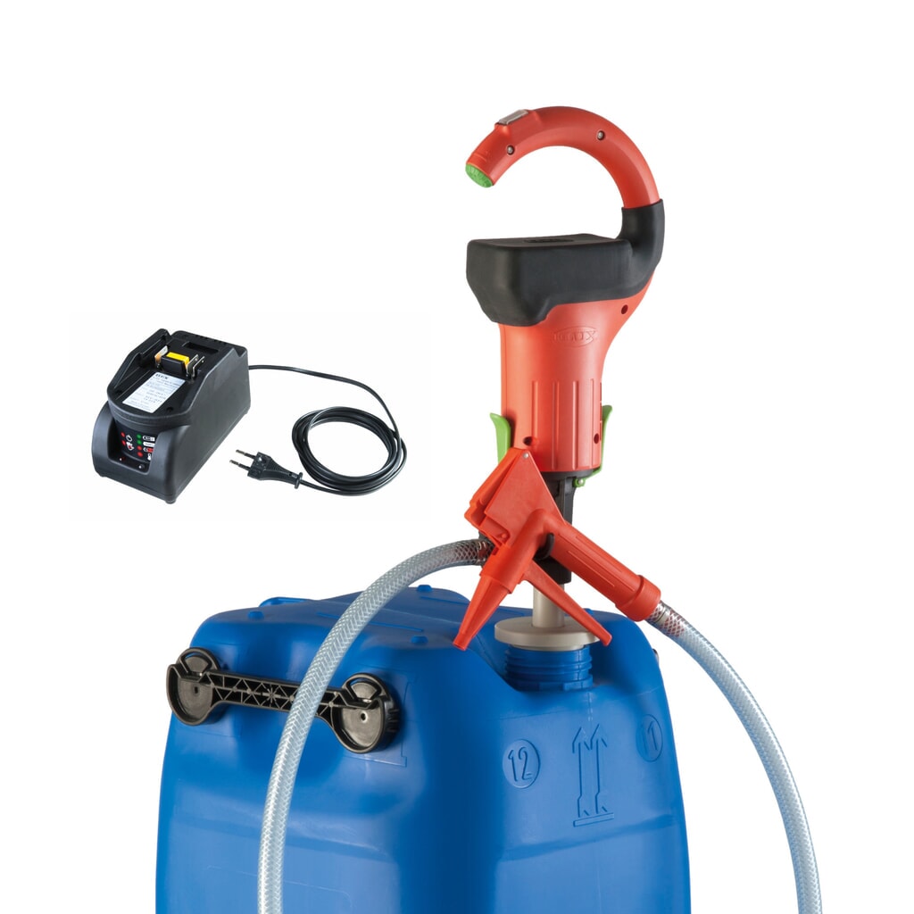 Pompe Combiflux avec moteur sans fil, puissance de refoulement max. 40 l/min, pour bidons N° de l'image du produit 5 : Pompe Combiflux avec moteur sans fil, puissance de refoulement max. 40 l/min, pour bidons