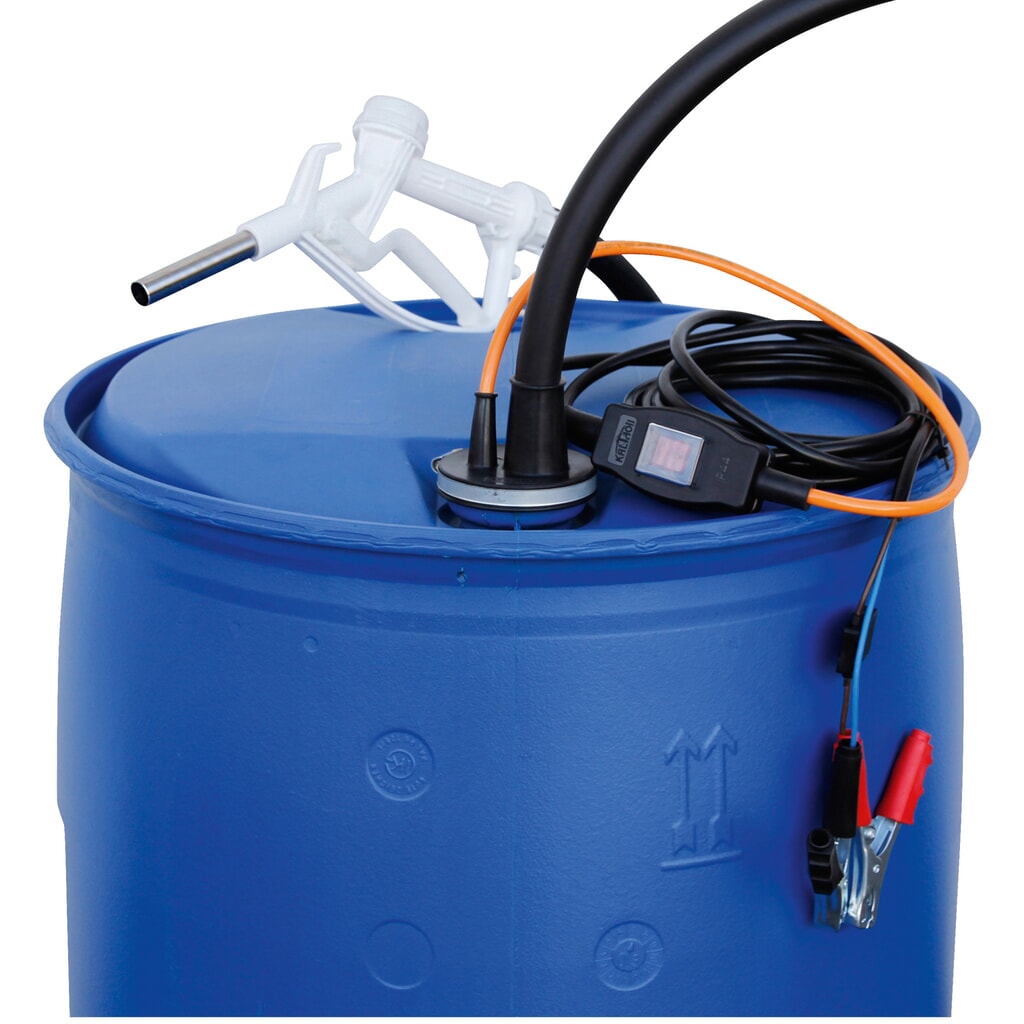 Pompe électrique CEMO combinée diesel/AdBlue®, commutateur + pince crocodiles Illustration du produit: Pompe électrique CEMO combinée diesel/AdBlue®, commutateur + pince crocodiles