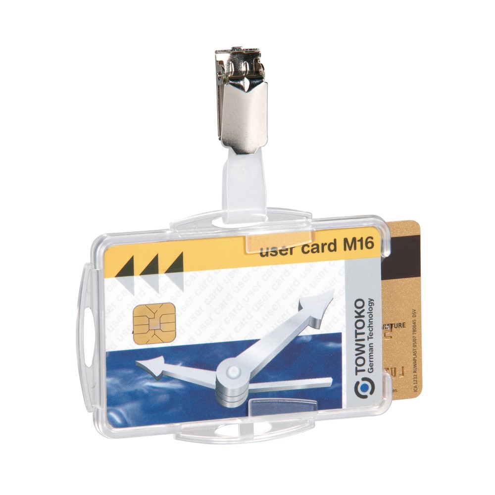 N° de l'image du produit 2 : Porte-badge DURABLE pour deux cartes d’entreprise, avec clip