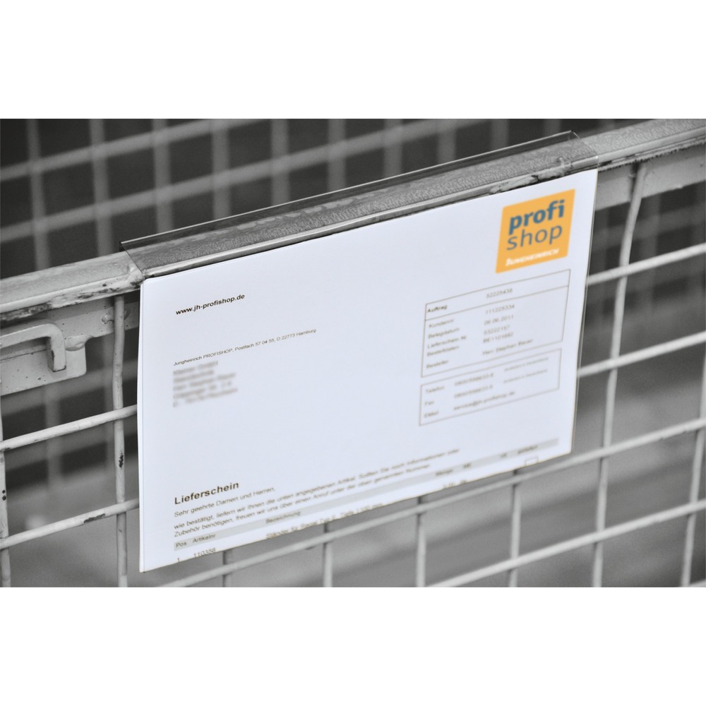 Numéro de l'image du produit 1: Pochette de marquage pour cadre rehausseur, 100 pces/unité de vente, DIN A5, insertion verticale, transparente