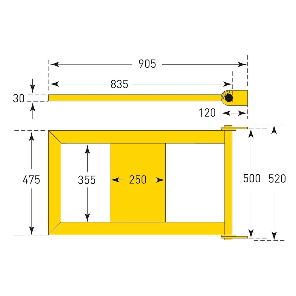 Porte pour rambarde de protection, S-Line N° de l'image du produit 2 : Porte pour rambarde de protection, S-Line