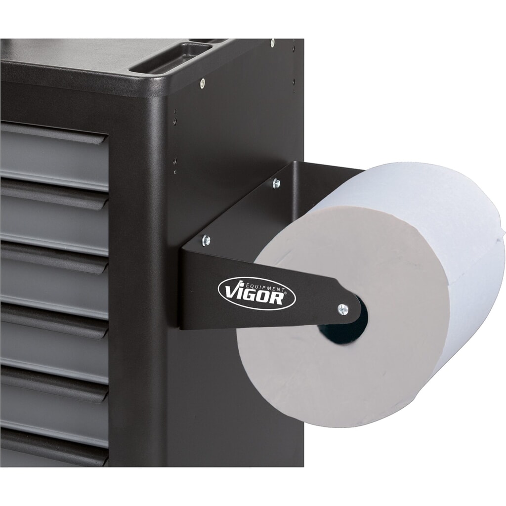 Porte-rouleau de papier pour chariots à outils et établis VIGOR® N° de l'image du produit 2 : Porte-rouleau de papier pour chariots à outils et établis VIGOR®