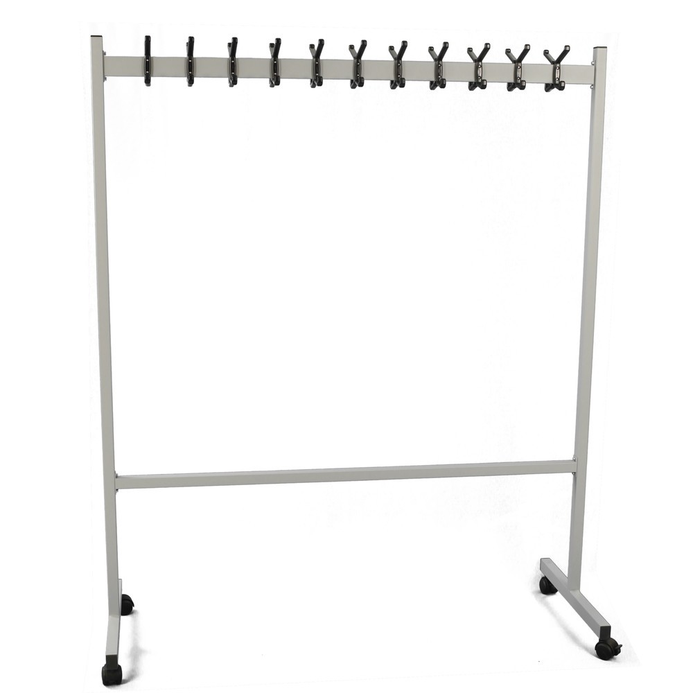 Illustration du produit: Portemanteau mobile Double, 22 crochets doubles, bilatéral, argenté, noir