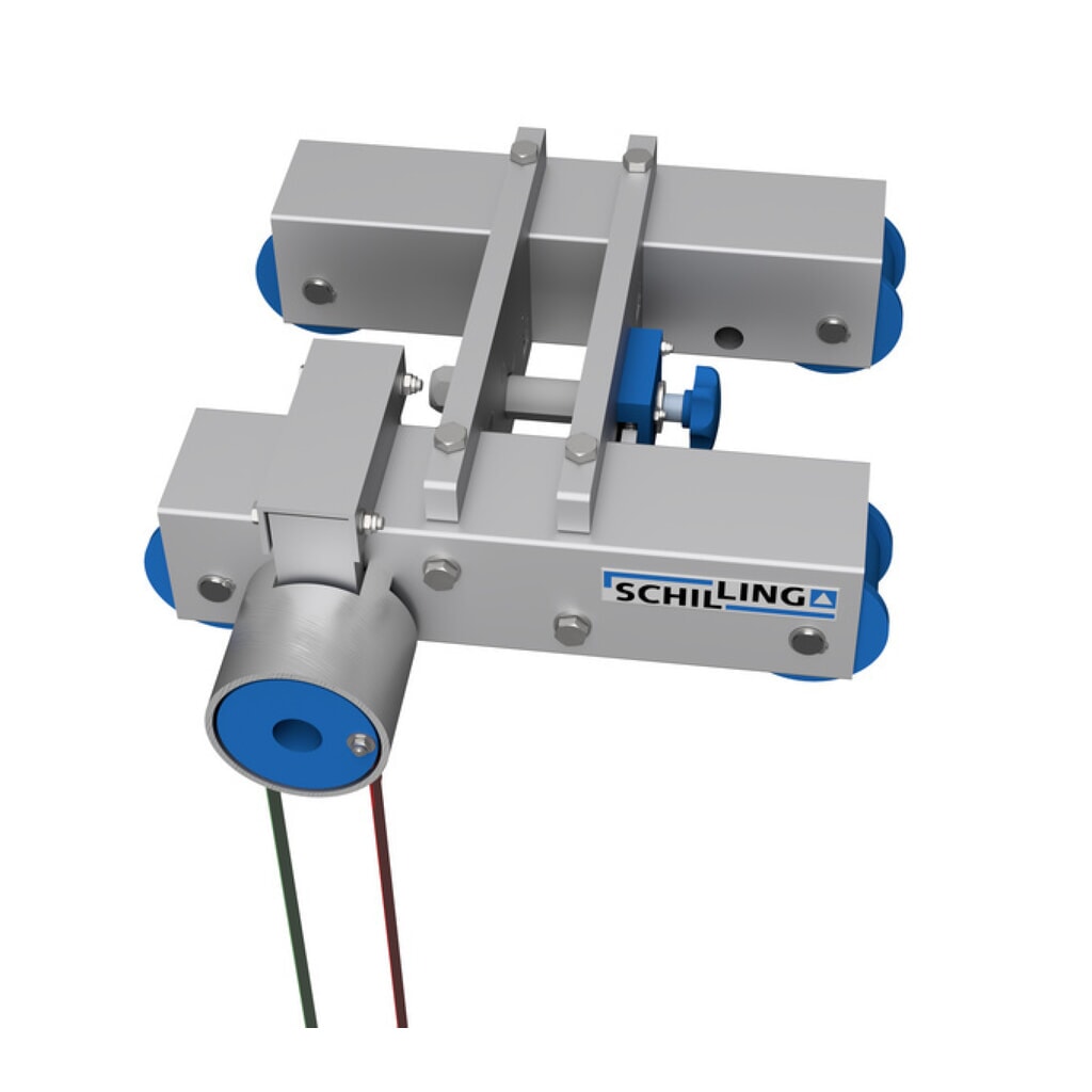 N° de l'image du produit 4 : Portique de levage en alu avec double traverse divisible, mobile, point d’accrochage 2 613-3 363 mm, capacité de charge 3 000 kg