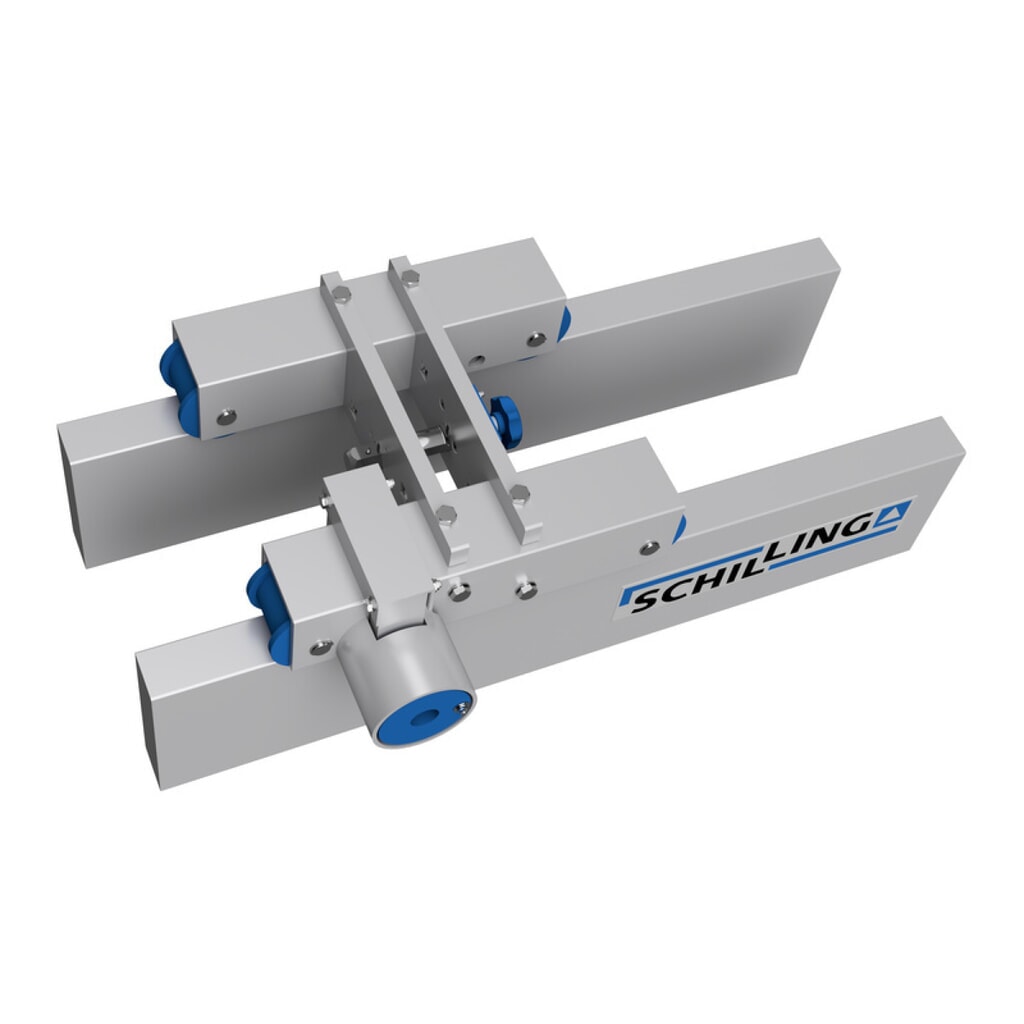 N° de l'image du produit 6 : Portique de levage en alu avec double traverse divisible, mobile, point d’accrochage 2 613-3 363 mm, capacité de charge 3 000 kg