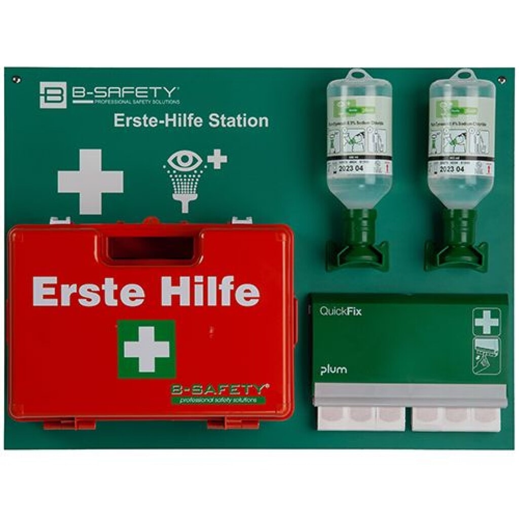Poste de premiers secours B-Safety STANDARD, avec remplissage conforme ÖNORM