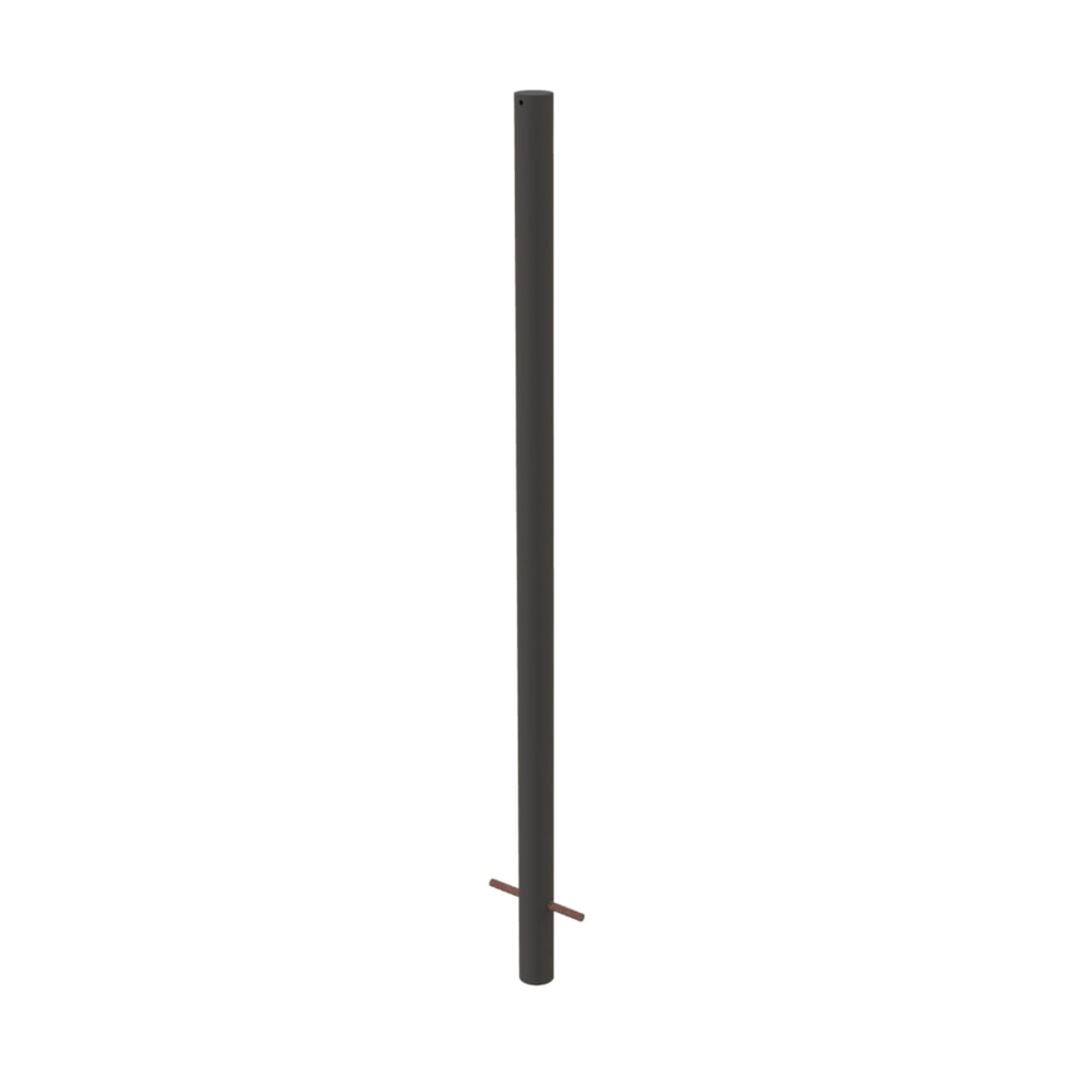 Illustration du produit: RENNER Poteau de fixation pour poubelle en acier, 50 litres, à bétonner, revêtu par poudrage