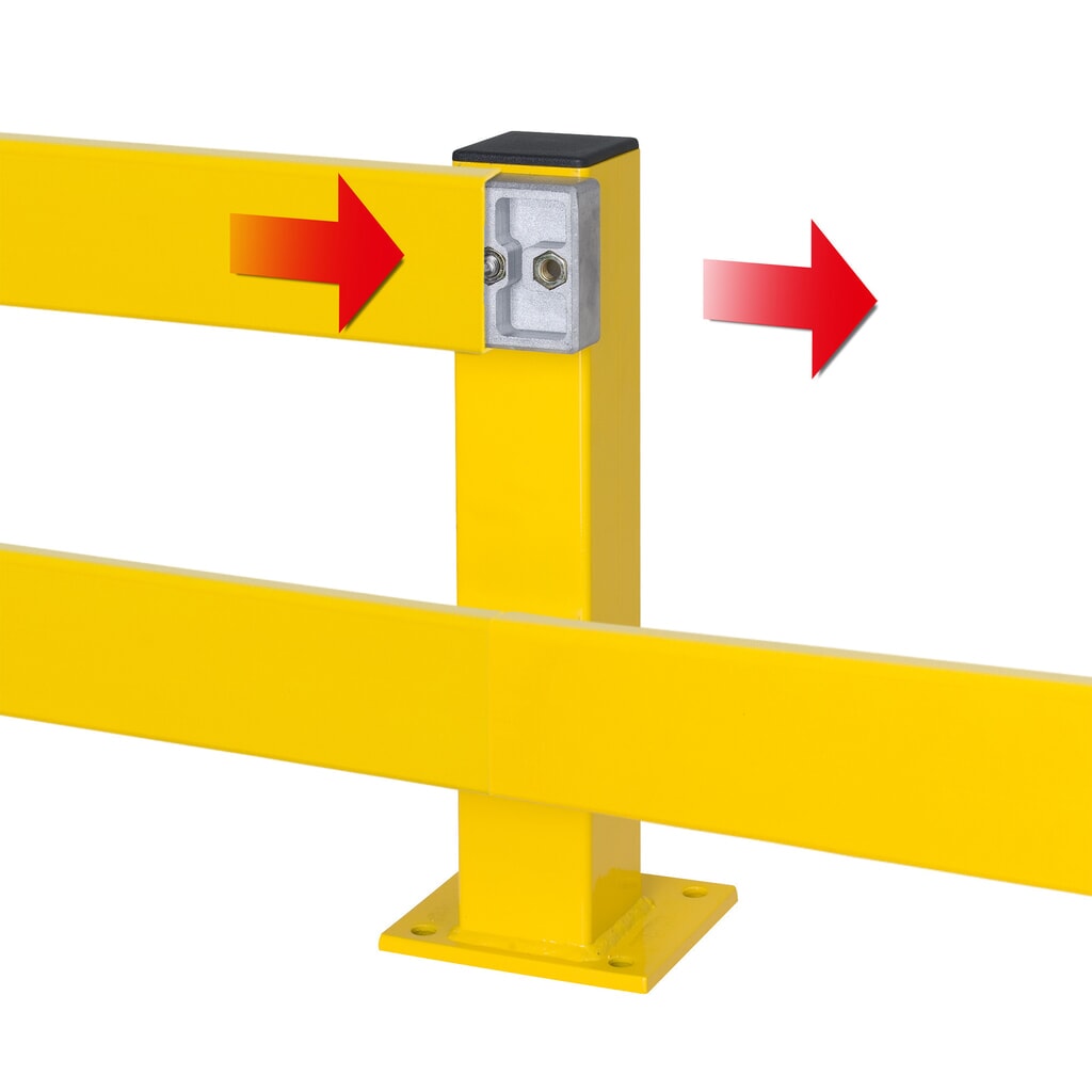 N° de l'image du produit 4 : Poteau pour glissière de protection à profilé en C, pour l’intérieur, hauteur 465 mm