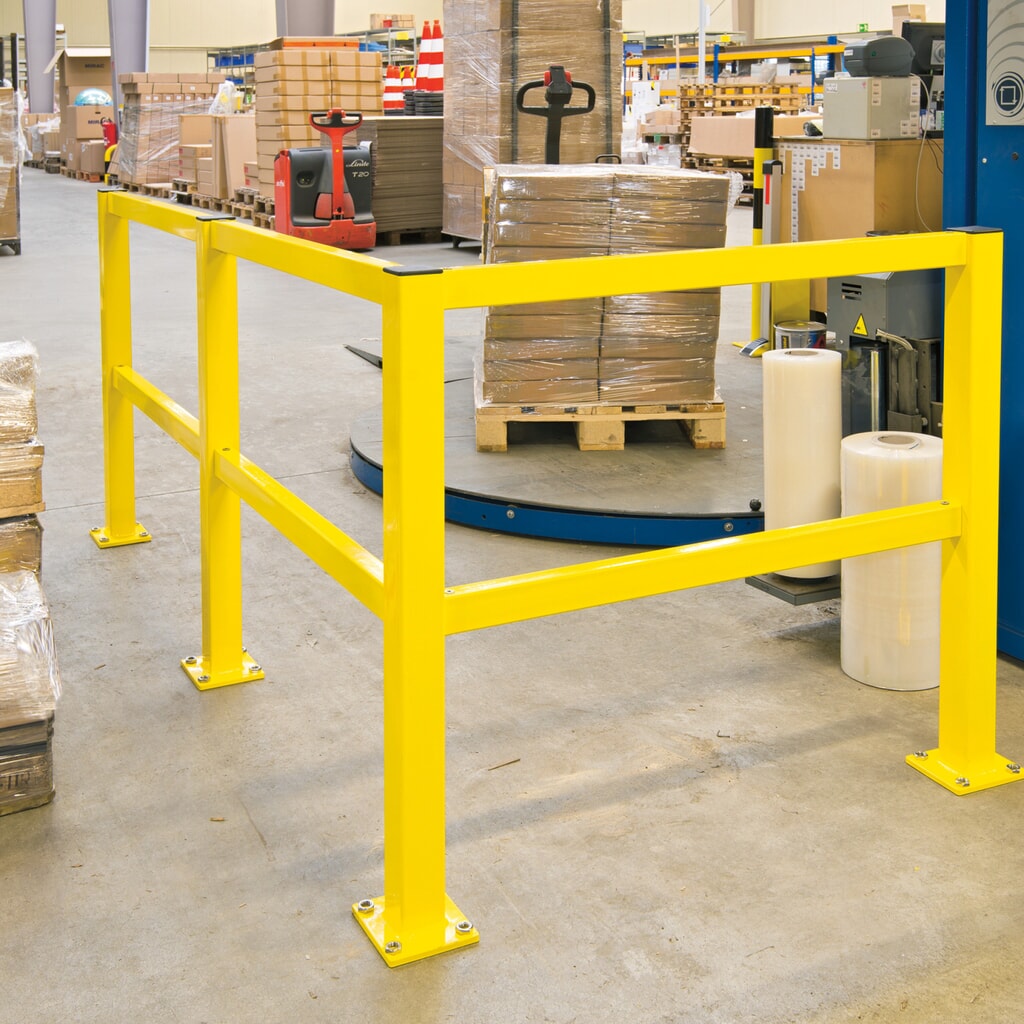 Rambarde de protection S-Line, pour l’intérieur, poteau de départ/fin, hauteur 1 000 mm N° de l'image du produit 6 : Rambarde de protection S-Line, pour l’intérieur, poteau de départ/fin, hauteur 1 000 mm