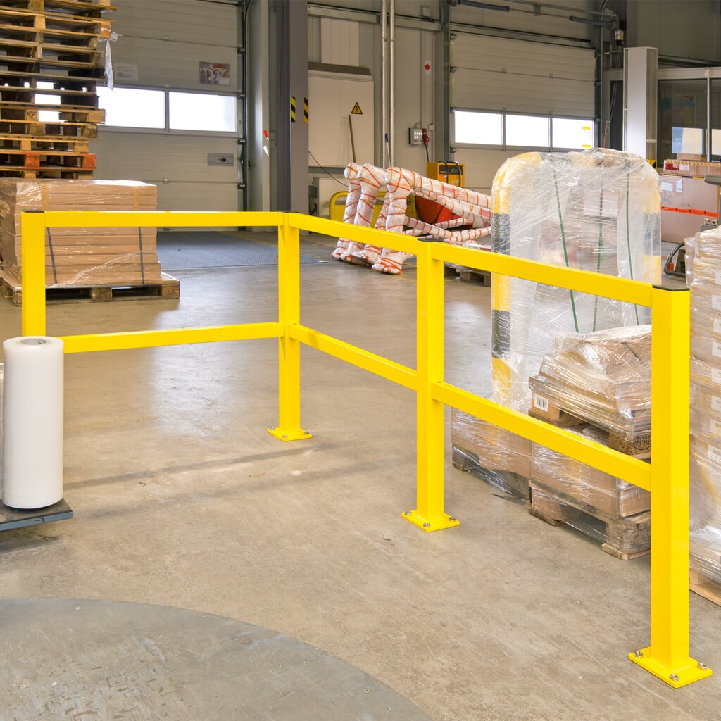 Rambarde de protection S-Line, pour l’intérieur, poteau de départ/fin, hauteur 1 000 mm N° de l'image du produit 7 : Rambarde de protection S-Line, pour l’intérieur, poteau de départ/fin, hauteur 1 000 mm