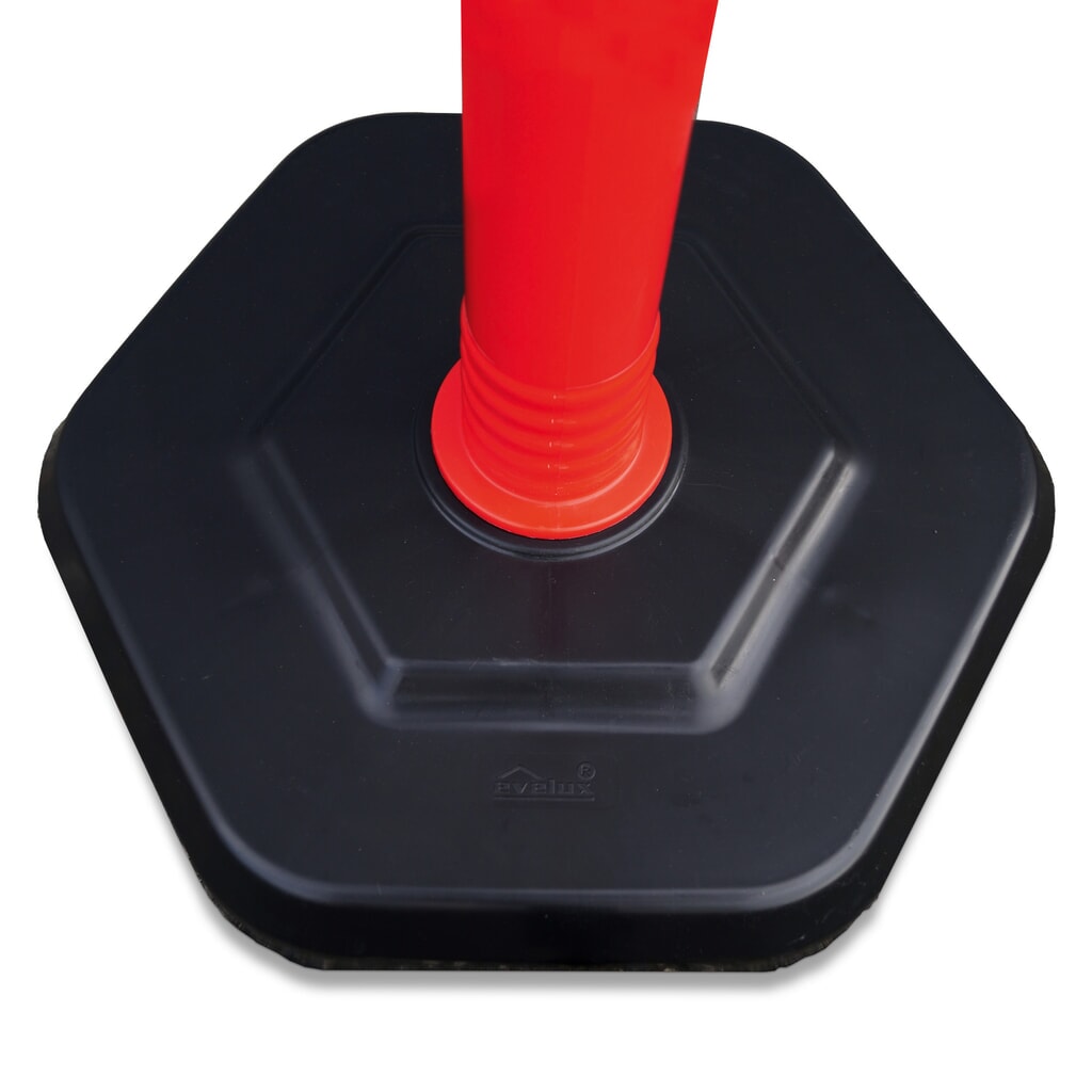 N° de l'image du produit 2 : Potelet à chaîne en lot Premium, 4 potelets rouges/blancs, 3 chaînes de 3 m
