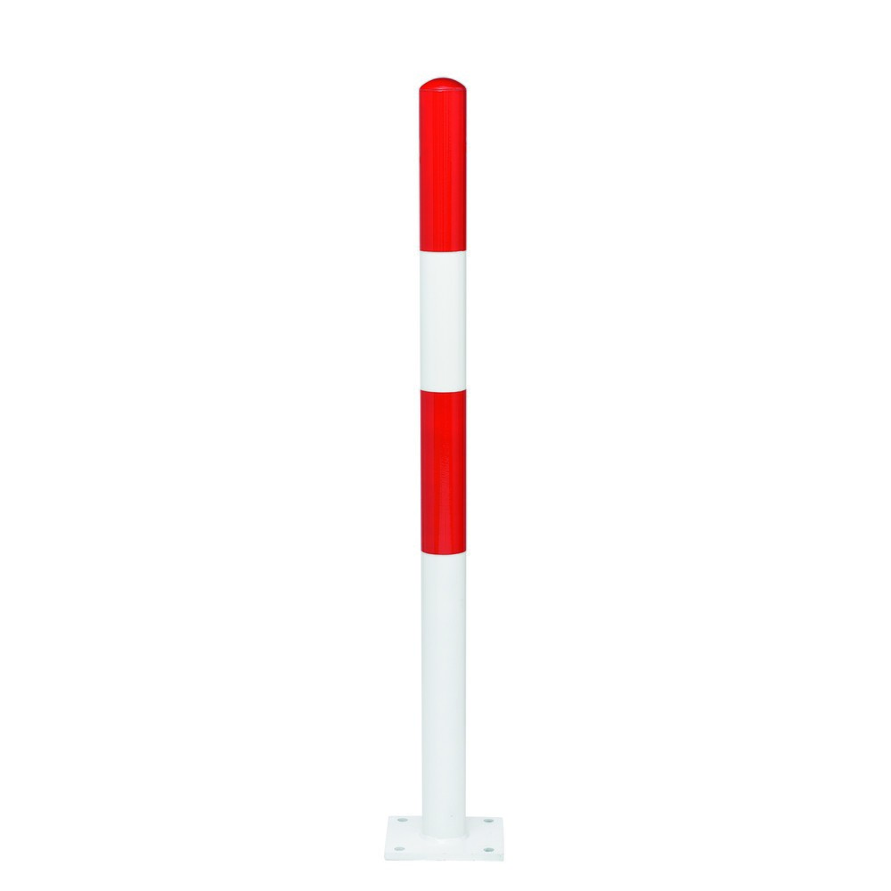 Numéro de l'image du produit 1: Potelet MORAVIA MORION, fixe, tube rond Ø 60 mm, galvanisé à chaud et laqué, à cheviller au sol, sans œillet pour chaîne