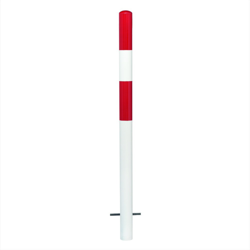Numéro de l'image du produit 1: Potelet MORAVIA MORION, fixe, tube rond Ø 76 mm, revêtement en plastique, à bétonner, sans œillet pour chaîne