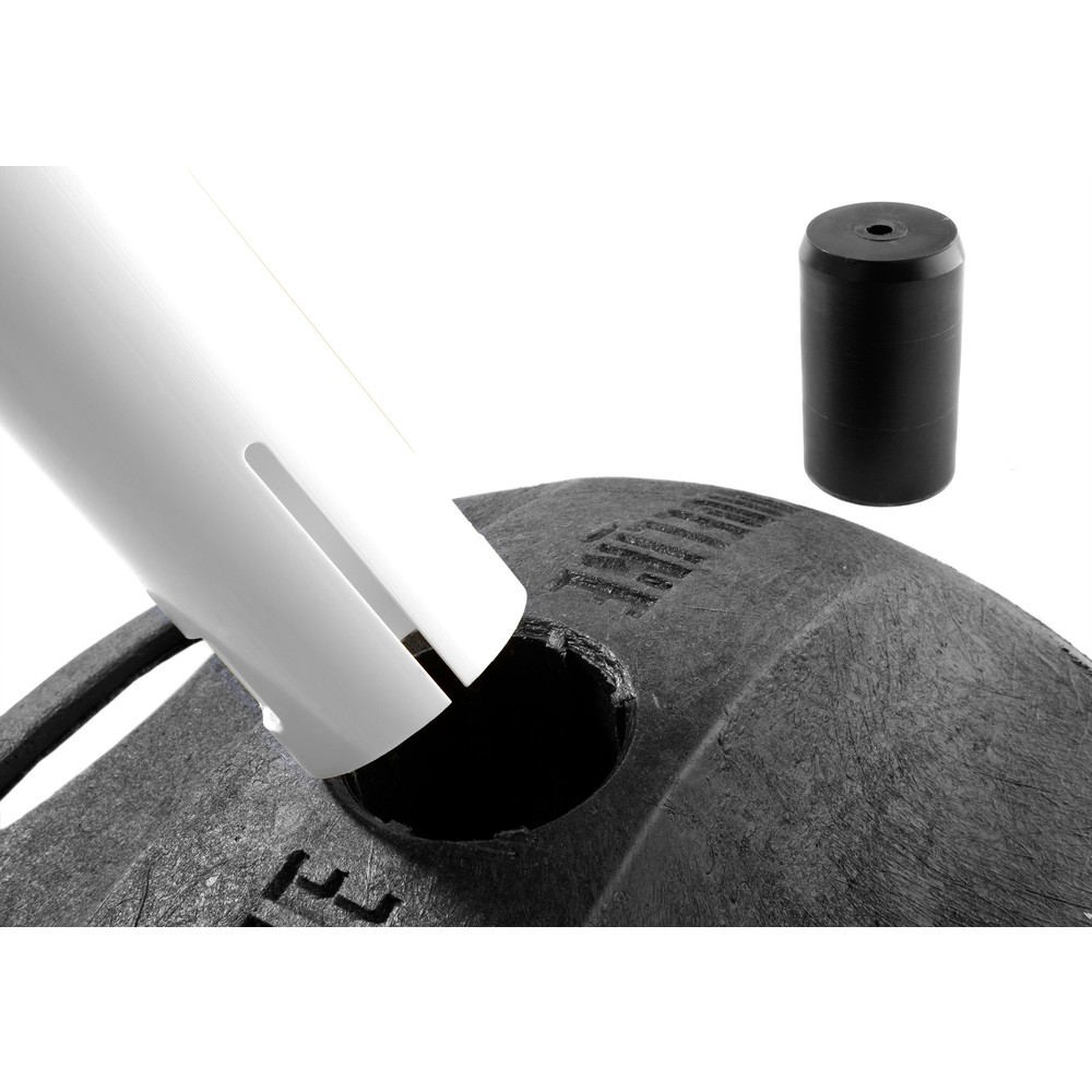 Numéro de l'image du produit 3: Potelet de délimitation RS-GUIDESYSTEMS® GLA 25-M REFLECTO, longueur 3,5 m, largeur 50 mm, potelet blanc, sangle noir/jaune