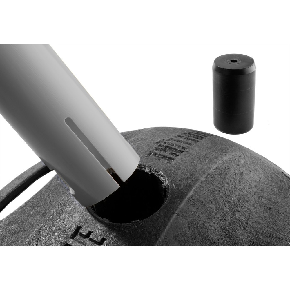 Numéro de l'image du produit 3: Potelet de délimitation RS-GUIDESYSTEMS® GLA 25-A REFLECTO, longueur 3,5 m, largeur 50 mm, potelet anthracite, sangle rouge/blanc