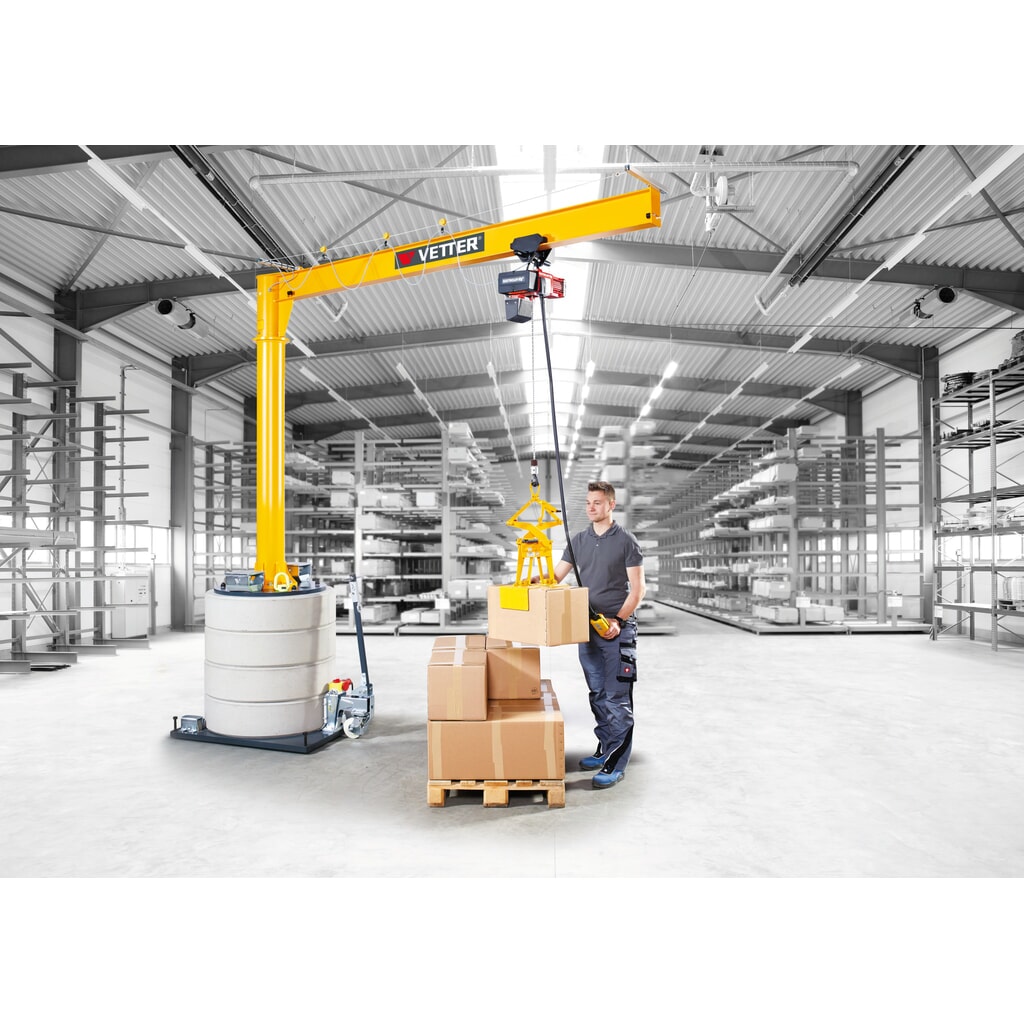 Potence VETTER®, palan électrique à chaîne LIFTKET inclus, plage de pivotement de 270°, portée 2 000 mm, capacité de charge 500 kg N° de l'image du produit 5 : Potence VETTER®, palan électrique à chaîne LIFTKET inclus, plage de pivotement de 270°, portée 2 000 mm, capacité de charge 500 kg
