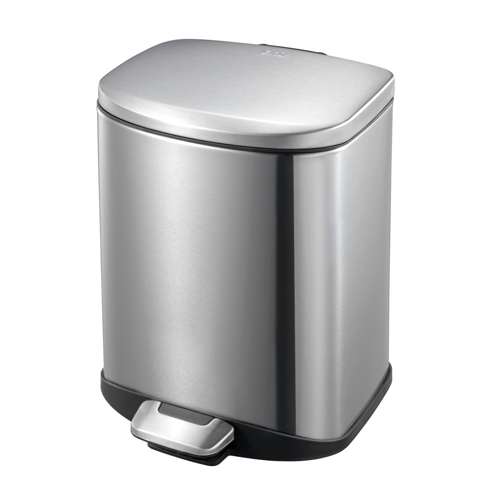 Numéro de l'image du produit 1: Poubelle à pédale Della, 6 l, acier inoxydable mat