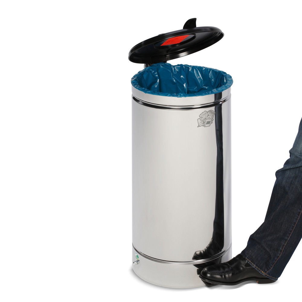Numéro de l'image du produit 3: Poubelle à pédale Euro-Pedal, 60 litres, corps bleu, couvercle bleu